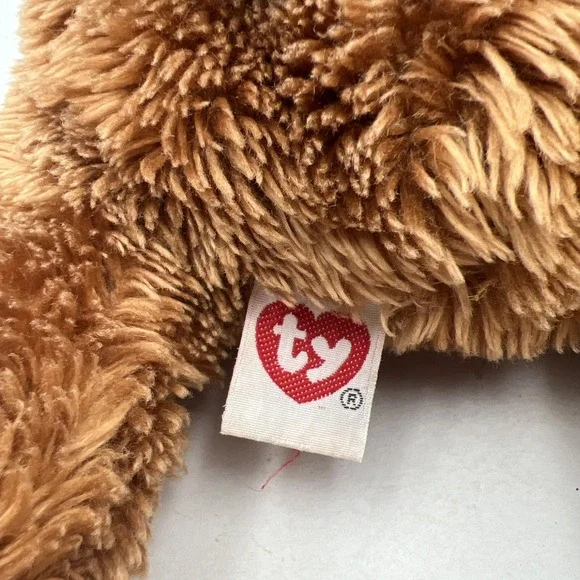 Vtg 2001 Ty Classic 15 Inch Shaggy Brown Puppy Hound Dog Plush Laying Floppy‎ - Picture 4 of 8